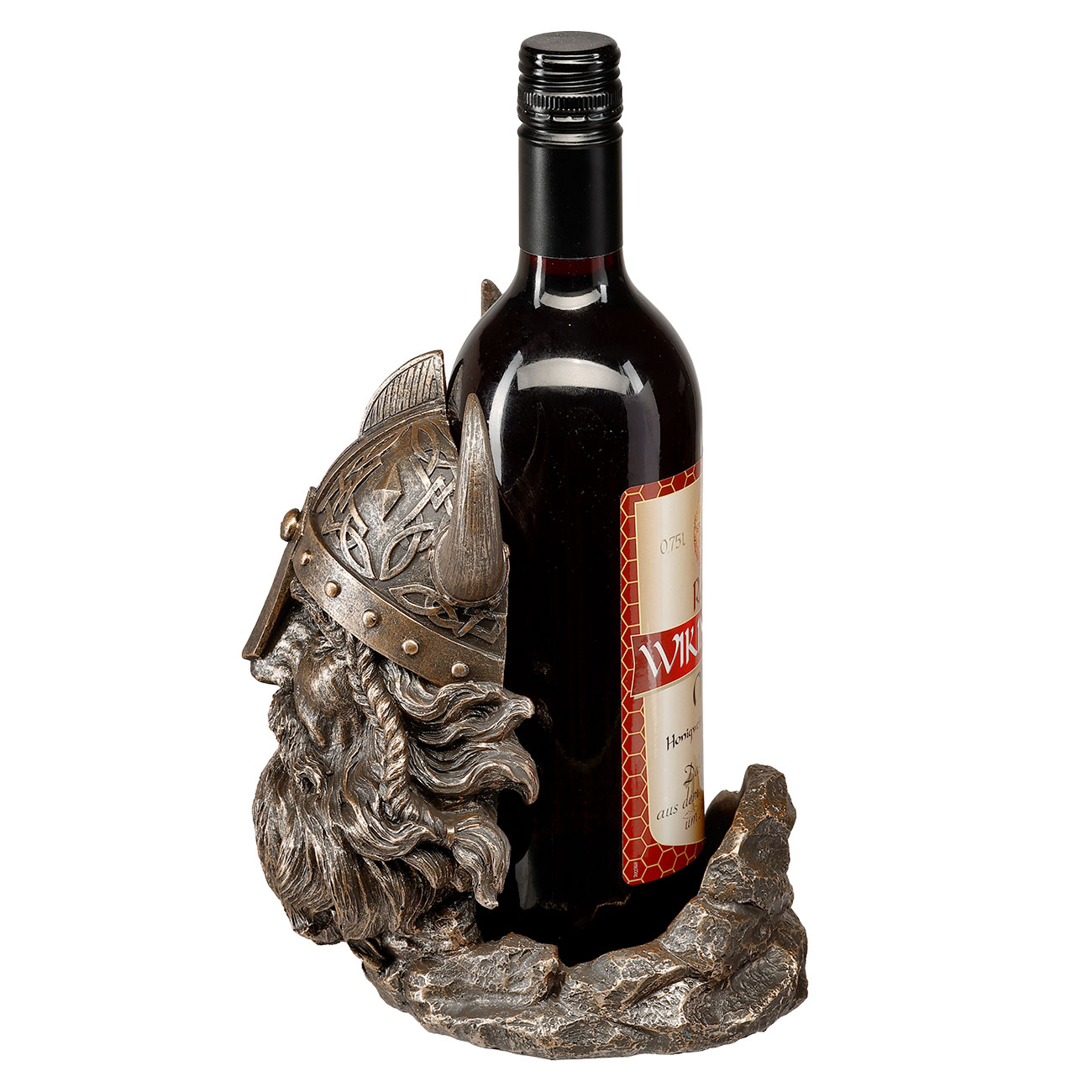 Flaschenhalterung Wikingerkopf fr Honigwein oder andere Lieblingsgetrnke. Origineller Flaschenhalter fr Flaschen bis zu 0,75  Bild 3