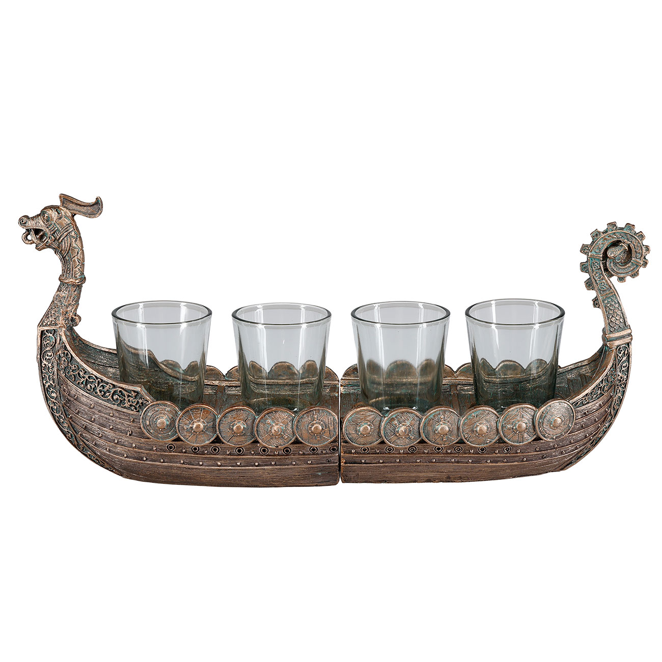 Wikingerschiff mit Schnapsgl�ser