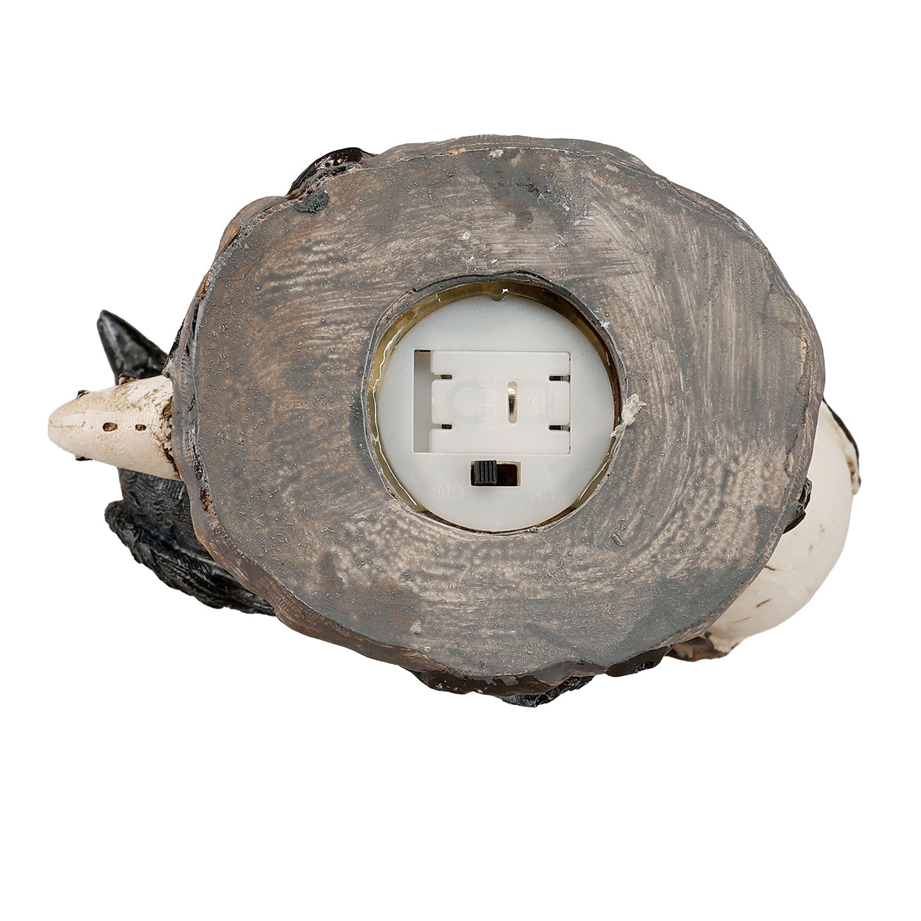 Rabe sitzt auf Schdelmond, Augen mit LED-Licht Bild 7