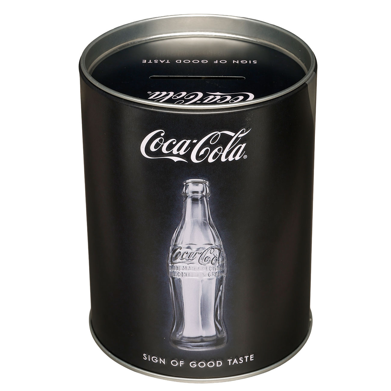 Blech-Spardose Coca-Cola-Logo schwarz