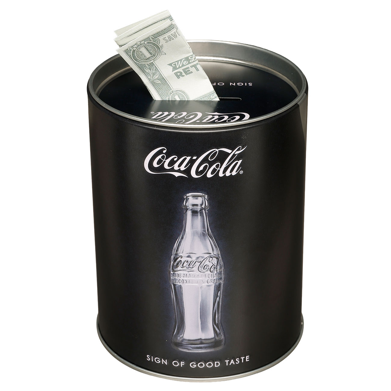 Blech-Spardose Coca-Cola-Logo schwarz Bild 1