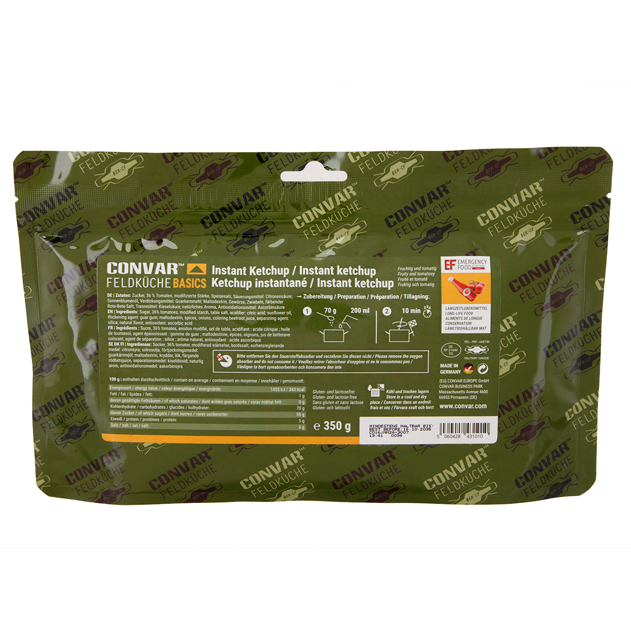 Convar Feldk�che Basics Instant Ketchup 350 g Beutel