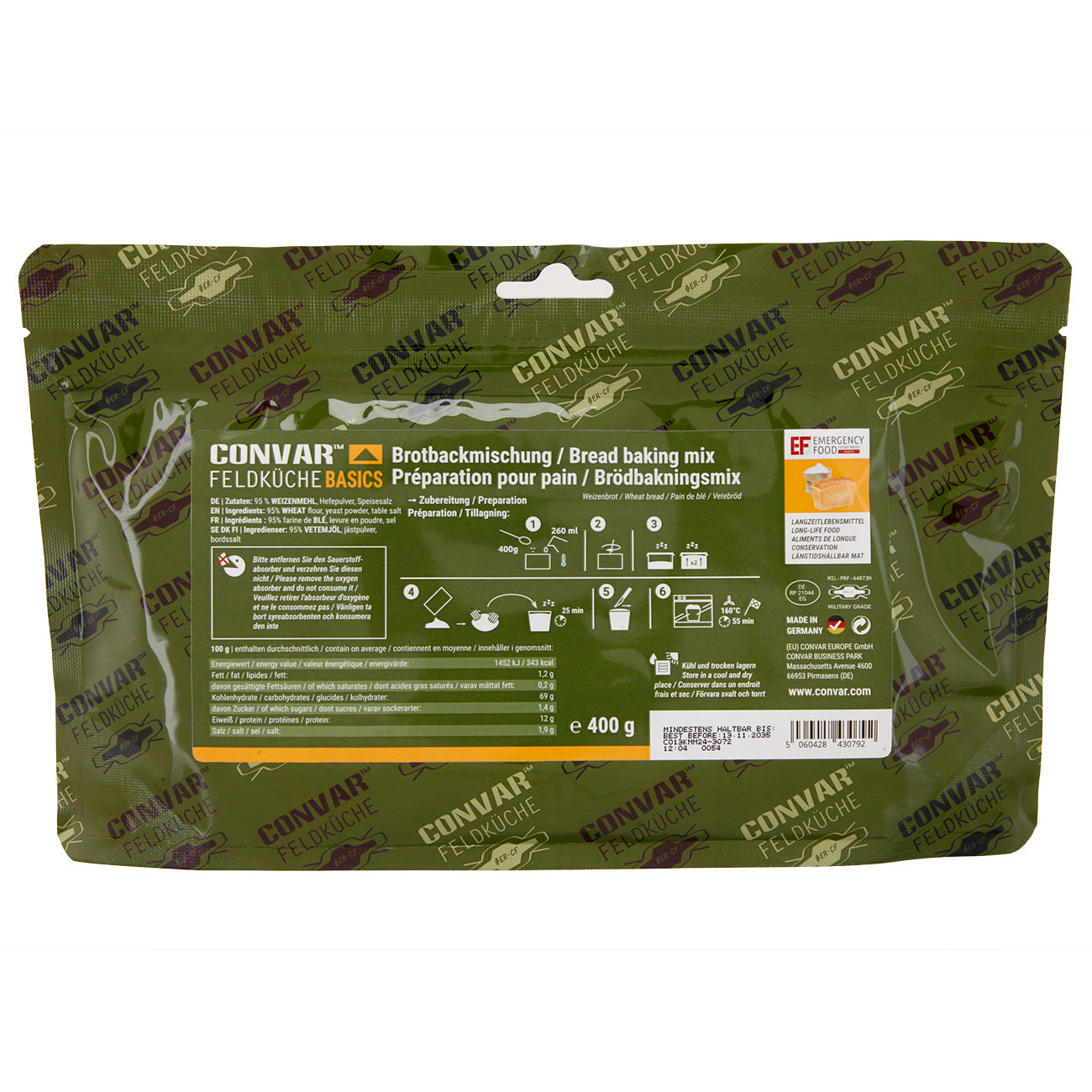 Convar Feldk�che Basics Brotbackmischung 400 g Beutel