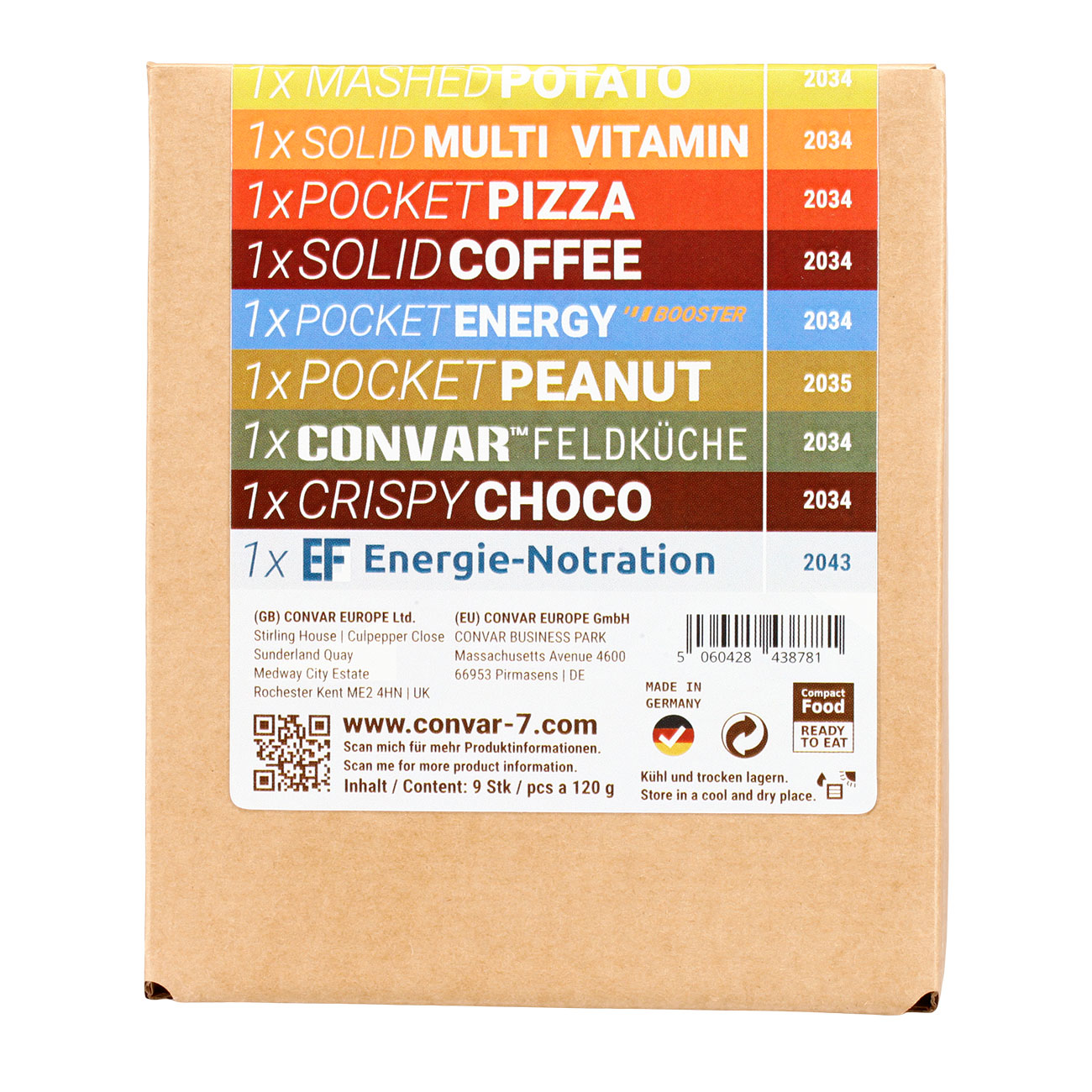 Convar-7 NextGen High Energy Bar Tasting Box 2 Testbox 9 Riegel Langzeitlebensmittel Bild 2