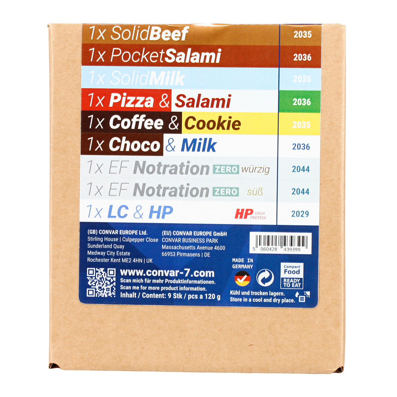 Convar-7 NextGen High Energy Bar Tasting Box Testbox 9 Riegel Langzeitlebensmittel Bild 2