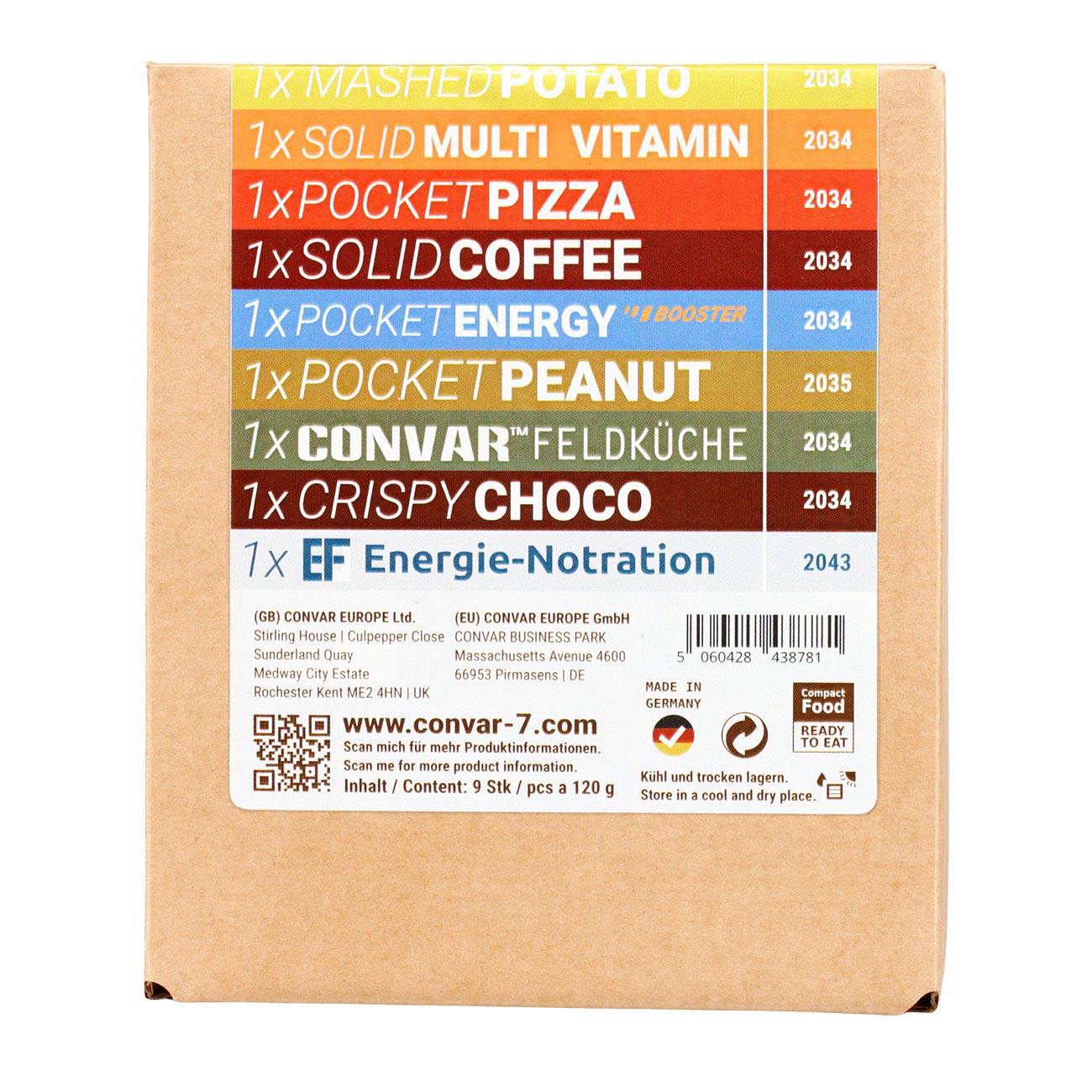 Convar-7 NextGen High Energy Bar Tasting Box Testbox 9 Riegel Langzeitlebensmittel Bild 2