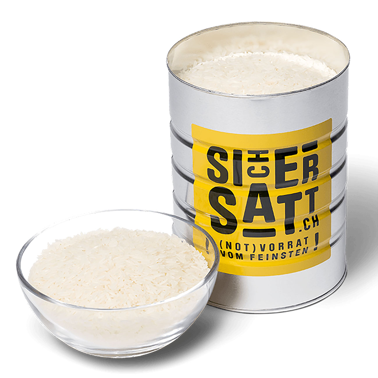 SicherSatt Notration Jasminreis 1500 g Dose inkl. Deckel zum Wiederverschlie�en