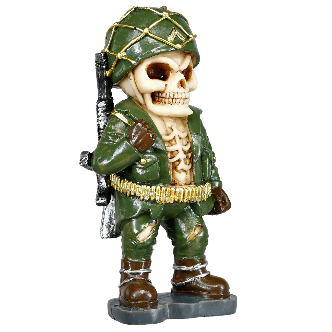 Dekofigur Army Skelett Totenkopf 16,5 cm Bild 1