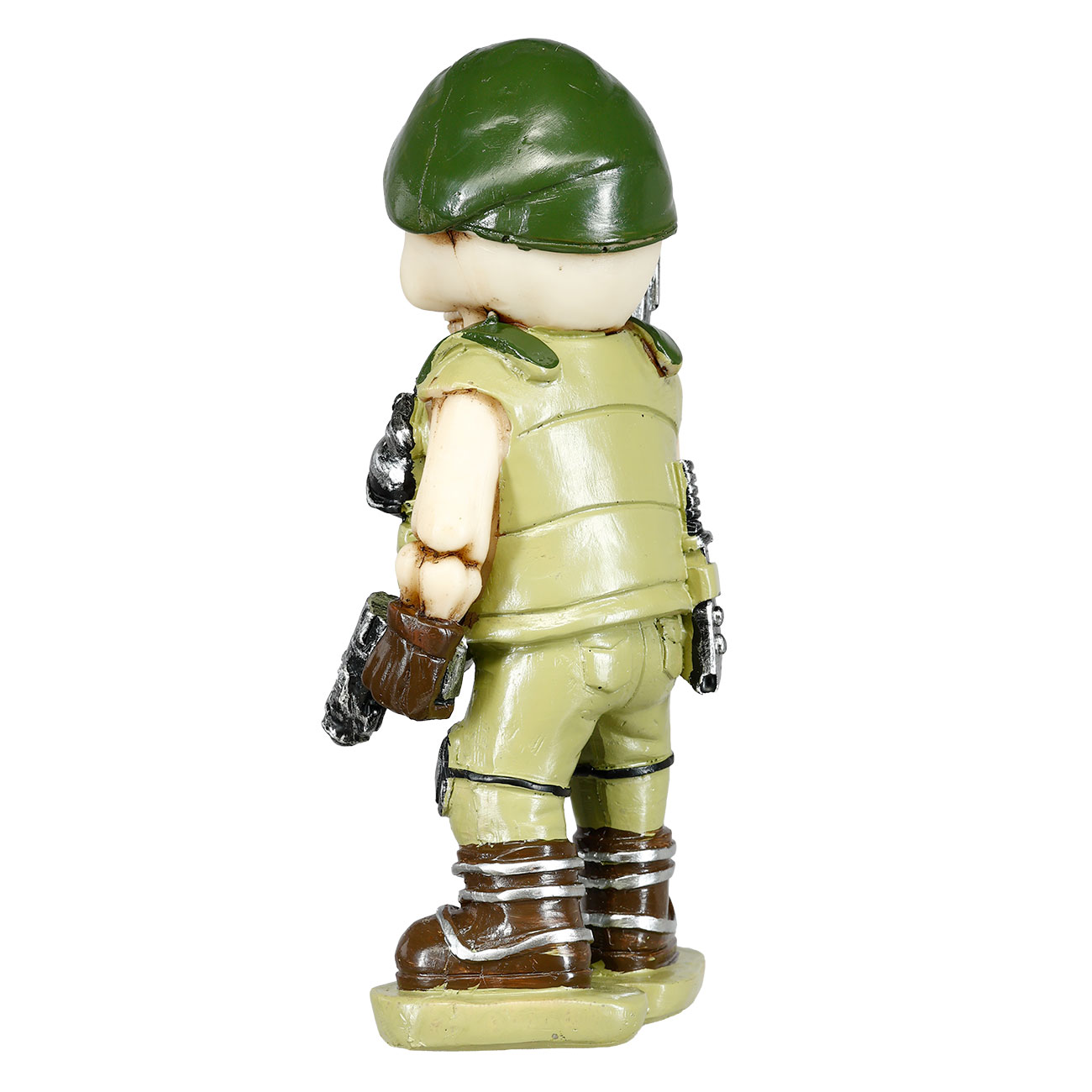 Dekofigur Army Skull 2 Guns Skelett Totenkopf mit 2 Pistolen 16 cm Bild 3