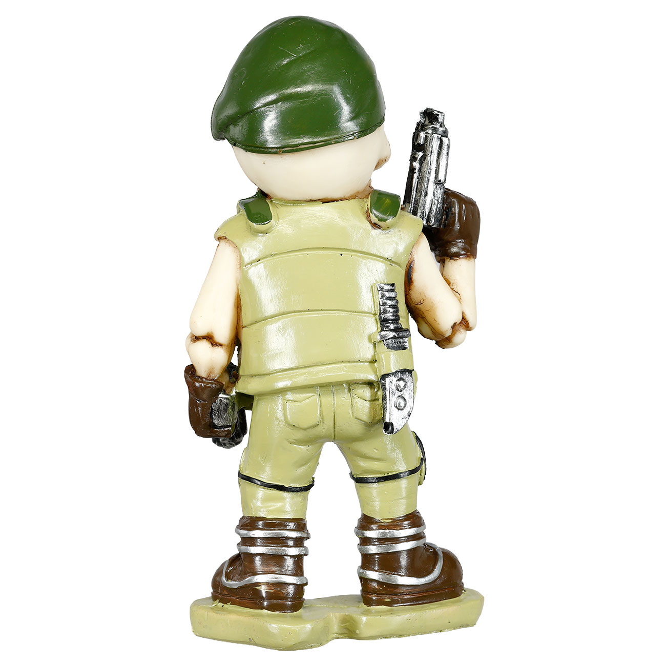 Dekofigur Army Skull 2 Guns Skelett Totenkopf mit 2 Pistolen 16 cm Bild 4
