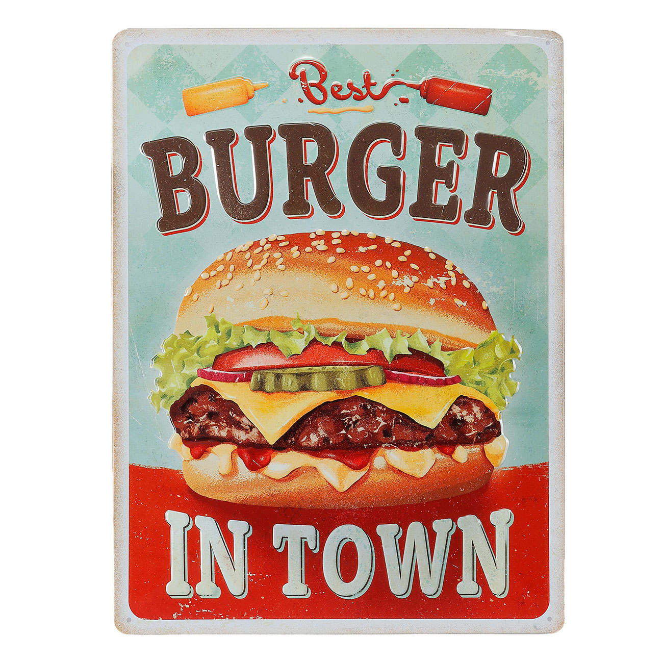 Nostalgic Art Blechschild Best Burger In Town 30 x 40 cm