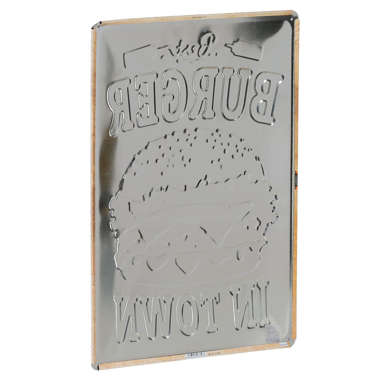 Nostalgic Art Blechschild Best Burger In Town 30 x 40 cm Bild 1