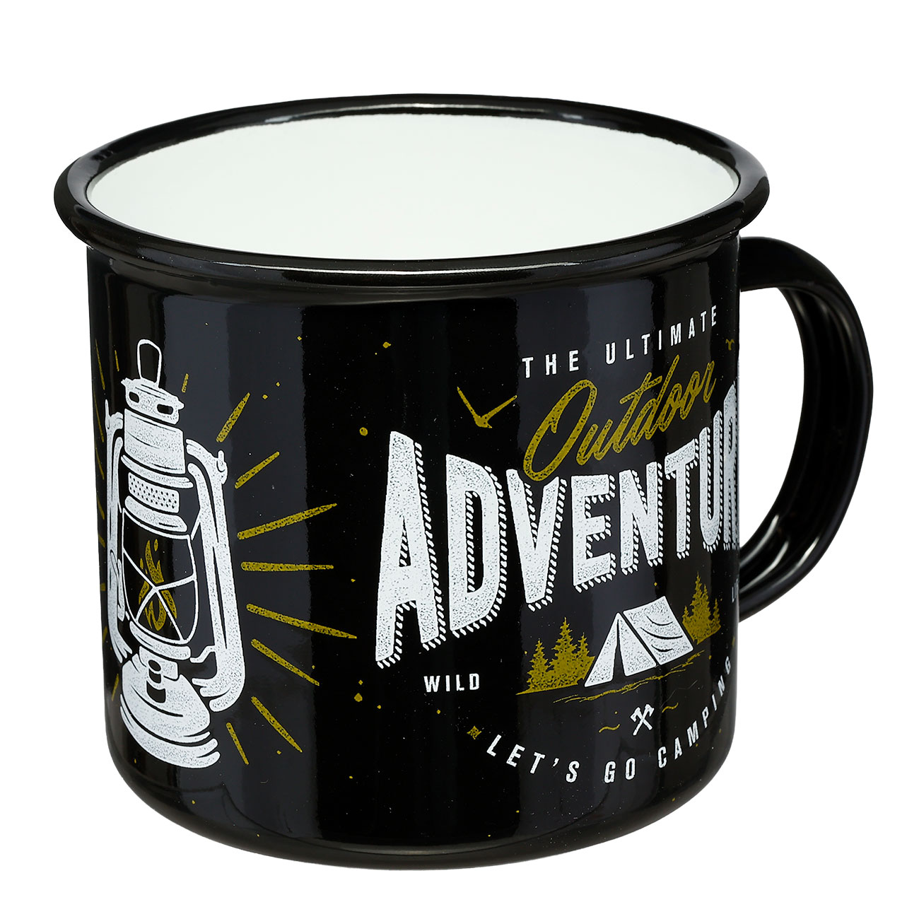 Nostalgic Art Emaille Becher Outdoor Adventure 360 ml schwarz-wei� Bild 3