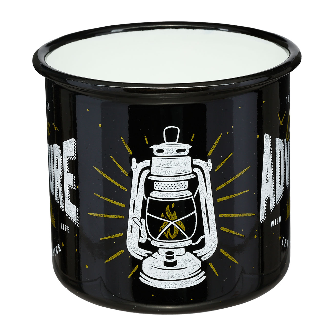 Nostalgic Art Emaille Becher Outdoor Adventure 360 ml schwarz-wei� Bild 4