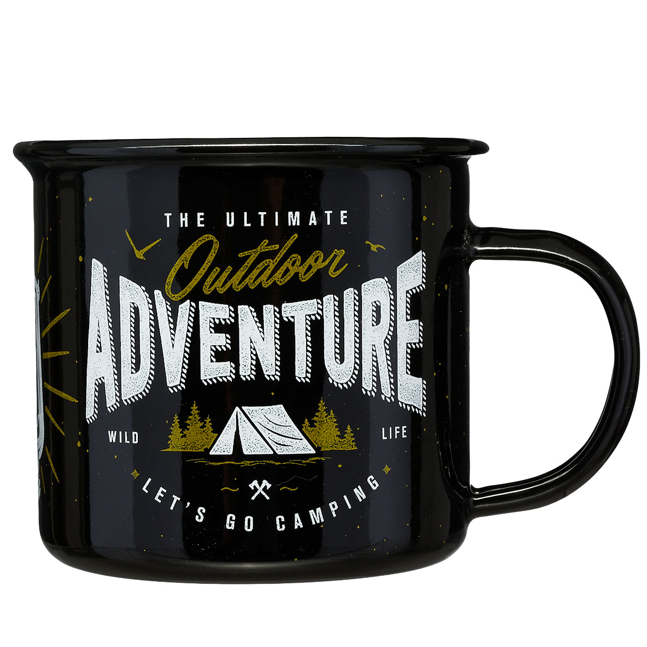 Nostalgic Art Emaille Becher Outdoor Adventure 360 ml schwarz-wei� Bild 5