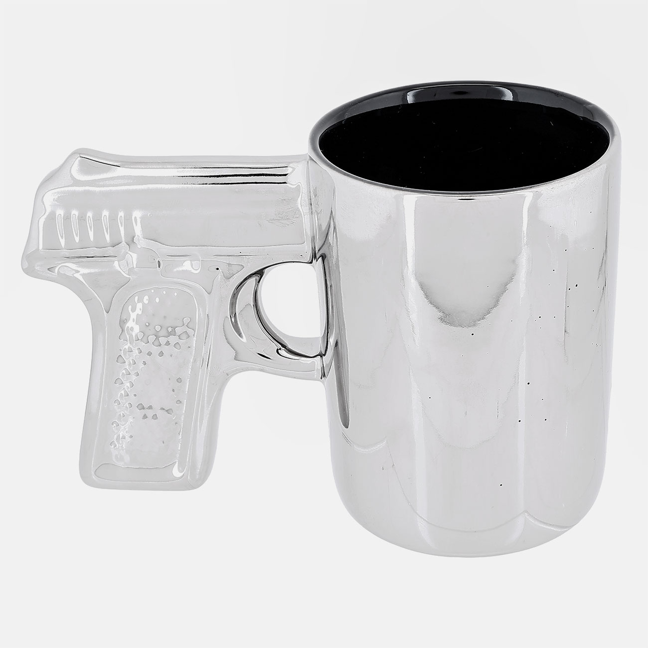 Out Of The Blue Becher silberfarben Hasta la vista baby mit Pistolengriff 350 ml Bild 1