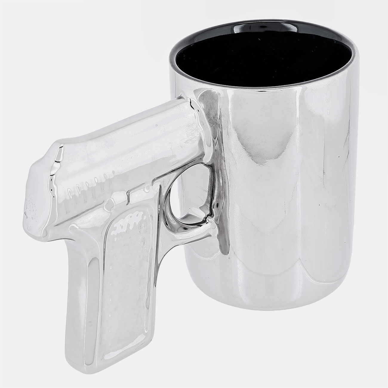 Out Of The Blue Becher silberfarben Hasta la vista baby mit Pistolengriff 350 ml Bild 4