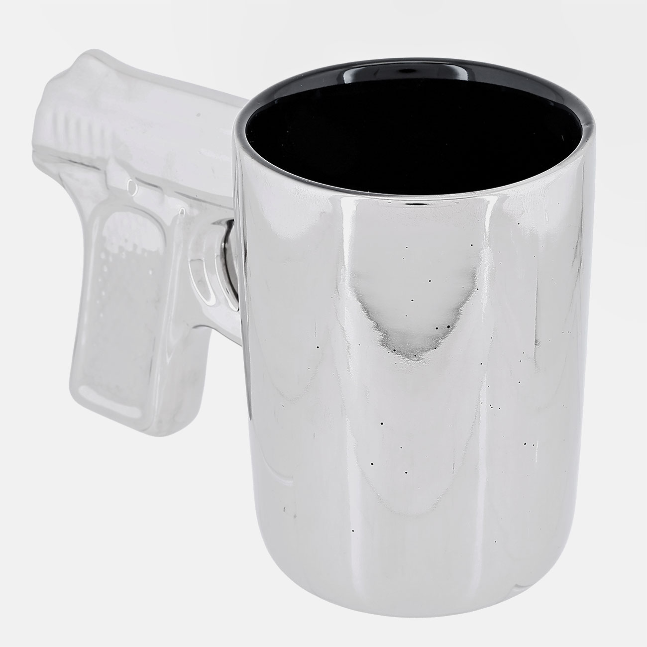 Out Of The Blue Becher silberfarben Hasta la vista baby mit Pistolengriff 350 ml Bild 5