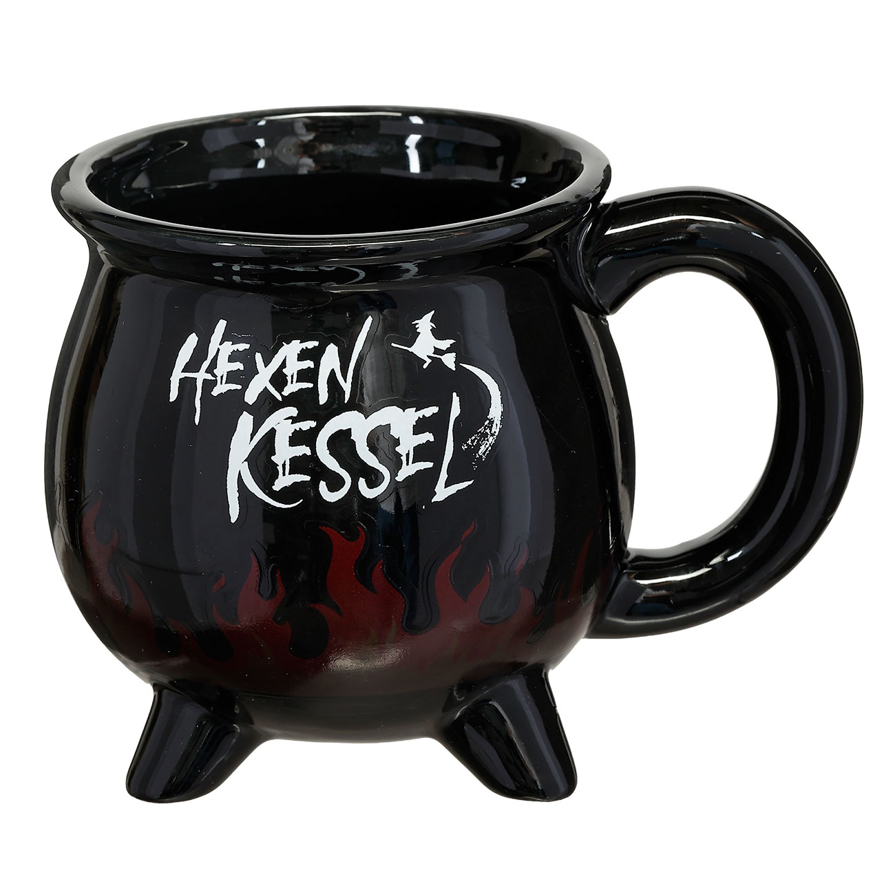 OotB Keramikbecher Hexenkessel mit Zauber-Farbwechsel-Effekt 350 ml schwarz