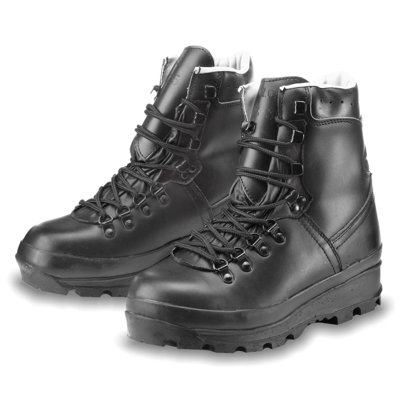 MFH BW Bergschuh Leder schwarz wasserdicht u. atmungsaktiv Bild 1