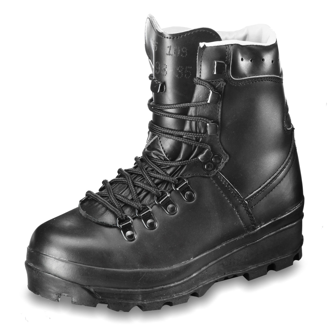 MFH BW Bergschuh Leder schwarz wasserdicht u. atmungsaktiv Bild 1