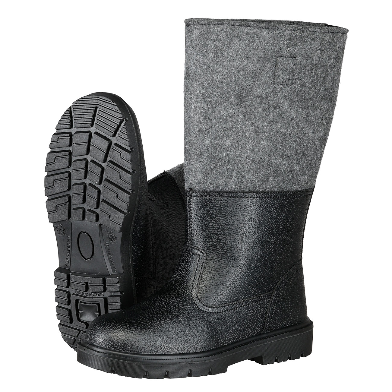 Brandit Knobelbecher Filz Winterstiefel gefttert schwarz-anthrazit Bild 3