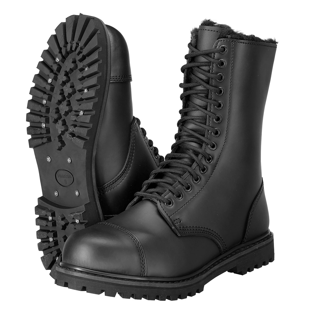 Brandit Stiefel Phantom Fur Liner 14 Eye Boot schwarz Bild 7