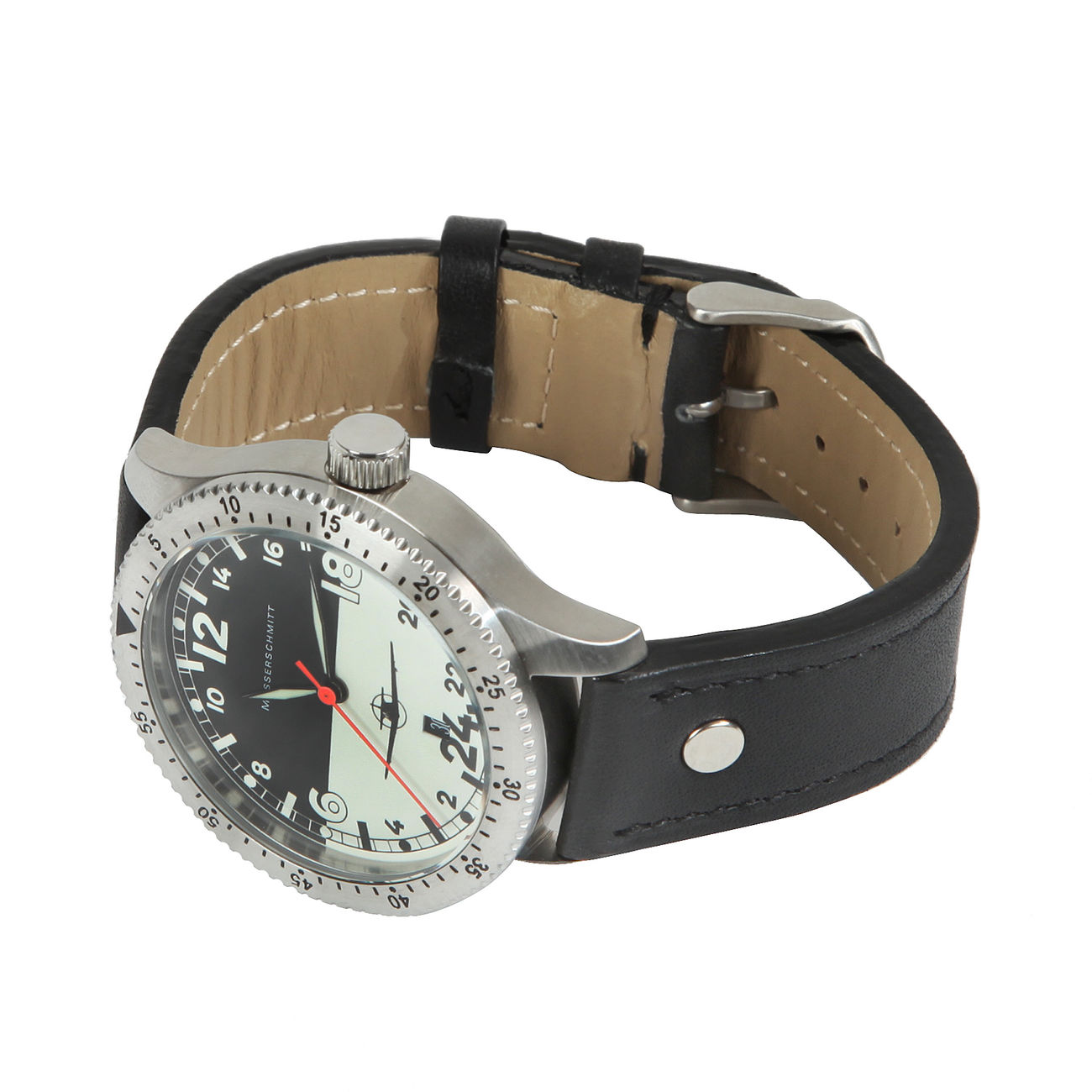 Messerschmitt ME 108 Night & Day: Orologio Uomo Con Doppio Quadrante E Lunetta Girevole