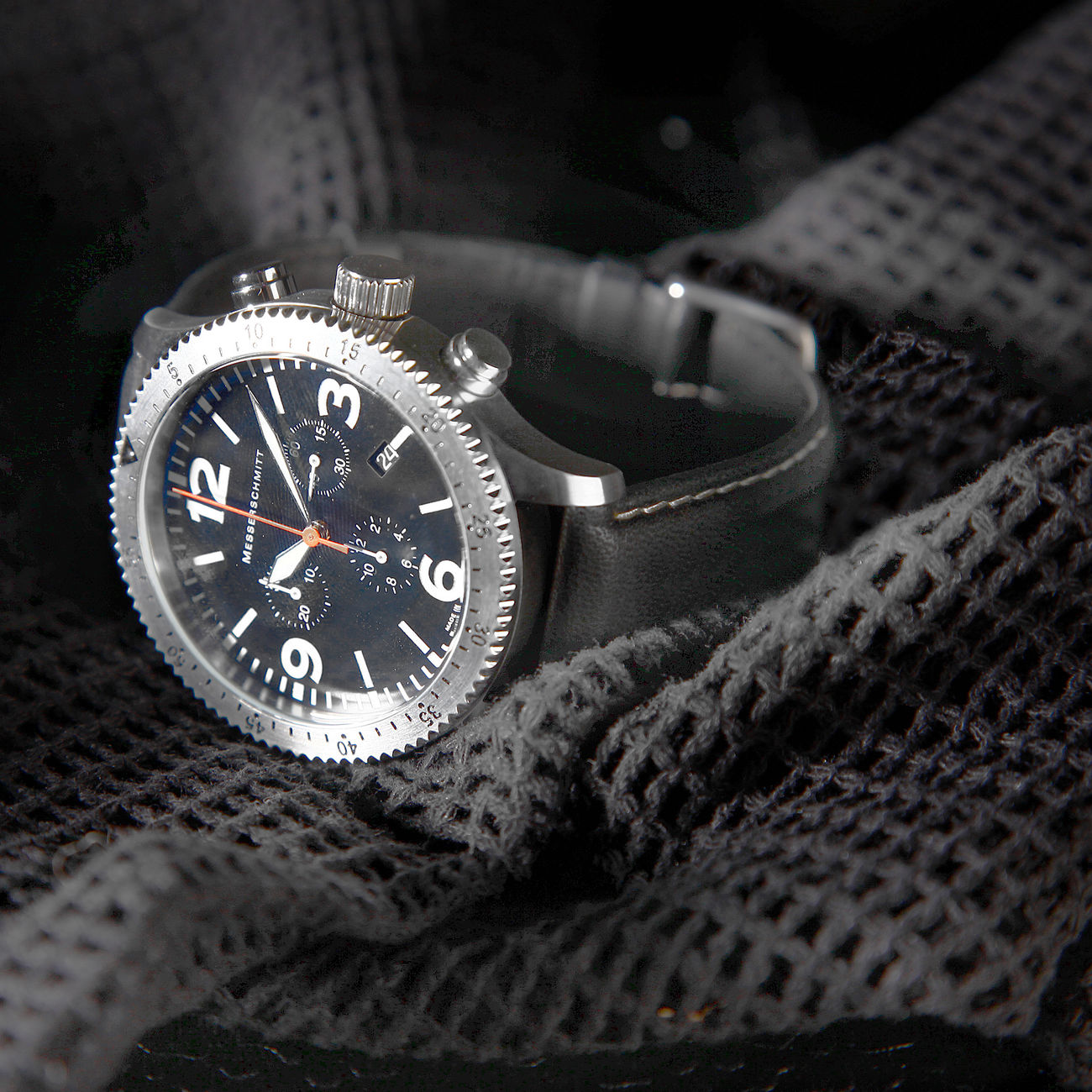 Messerschmitt Chrono Uhr 5031L, roter Sekundenzeiger Bild 1