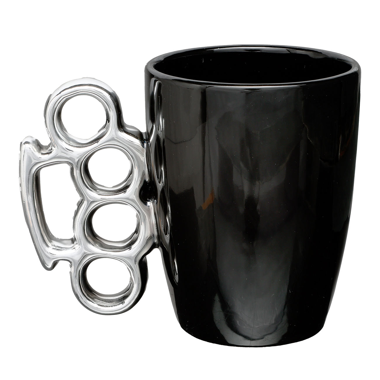 Schlagring Tasse schwarz/silber Bild 2