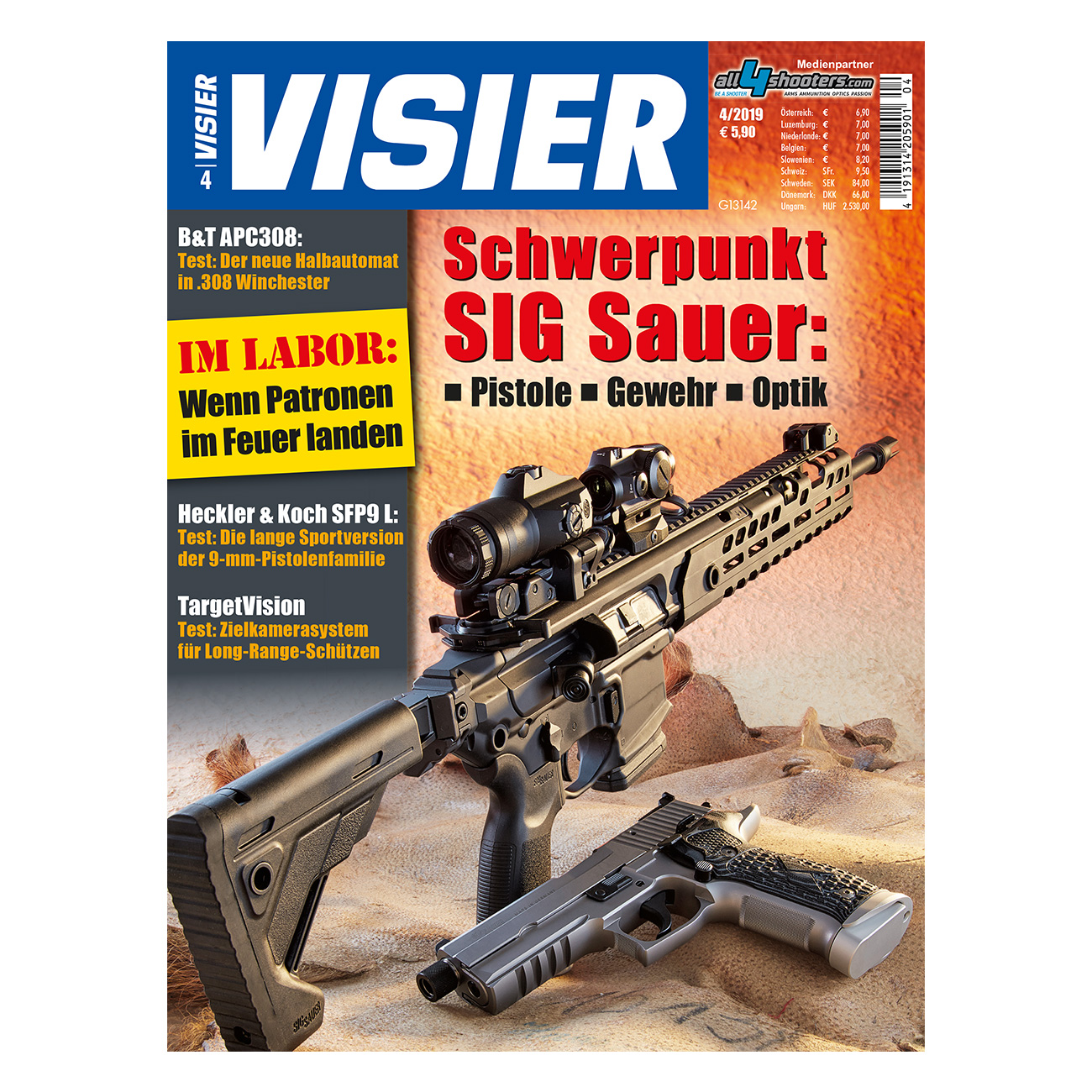 Visier - SIG Sauer: Pistole, Gewehr, Optik 04/2019