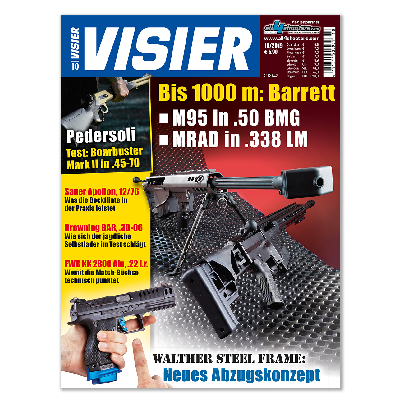 Visier - Bis 1000 m: Barrett, M95 in .50 BMG, MRAD in .338 LM 10/2019