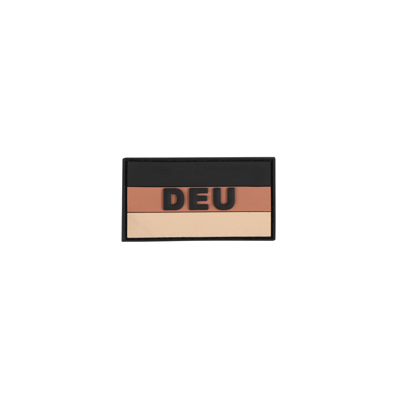 3D Rubber Patch mit Klettflche Deutschlandflagge DEU khaki/schwarz