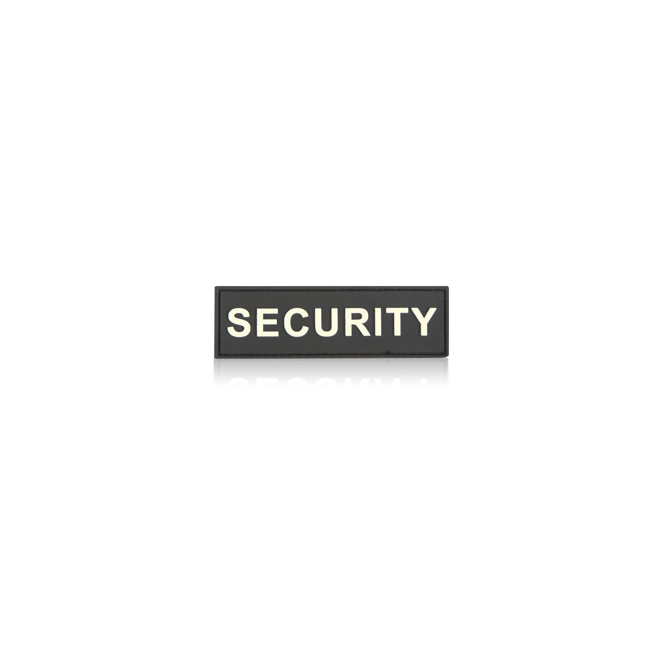 3D Rubber Patch mit Klettflche Security schwarz/nachleuchtend