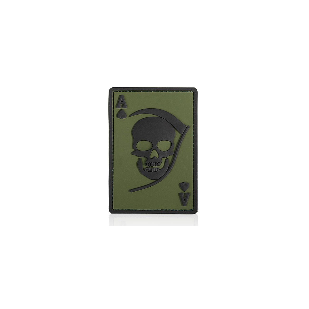 3D Rubber Patch mit Klettflche Death Ace oliv/schwarz