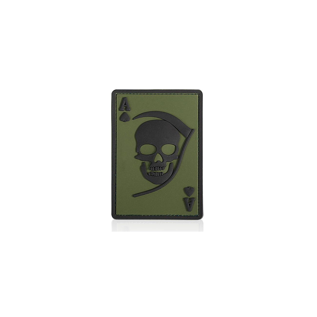 3D Rubber Patch Death Ace oliv schwarz