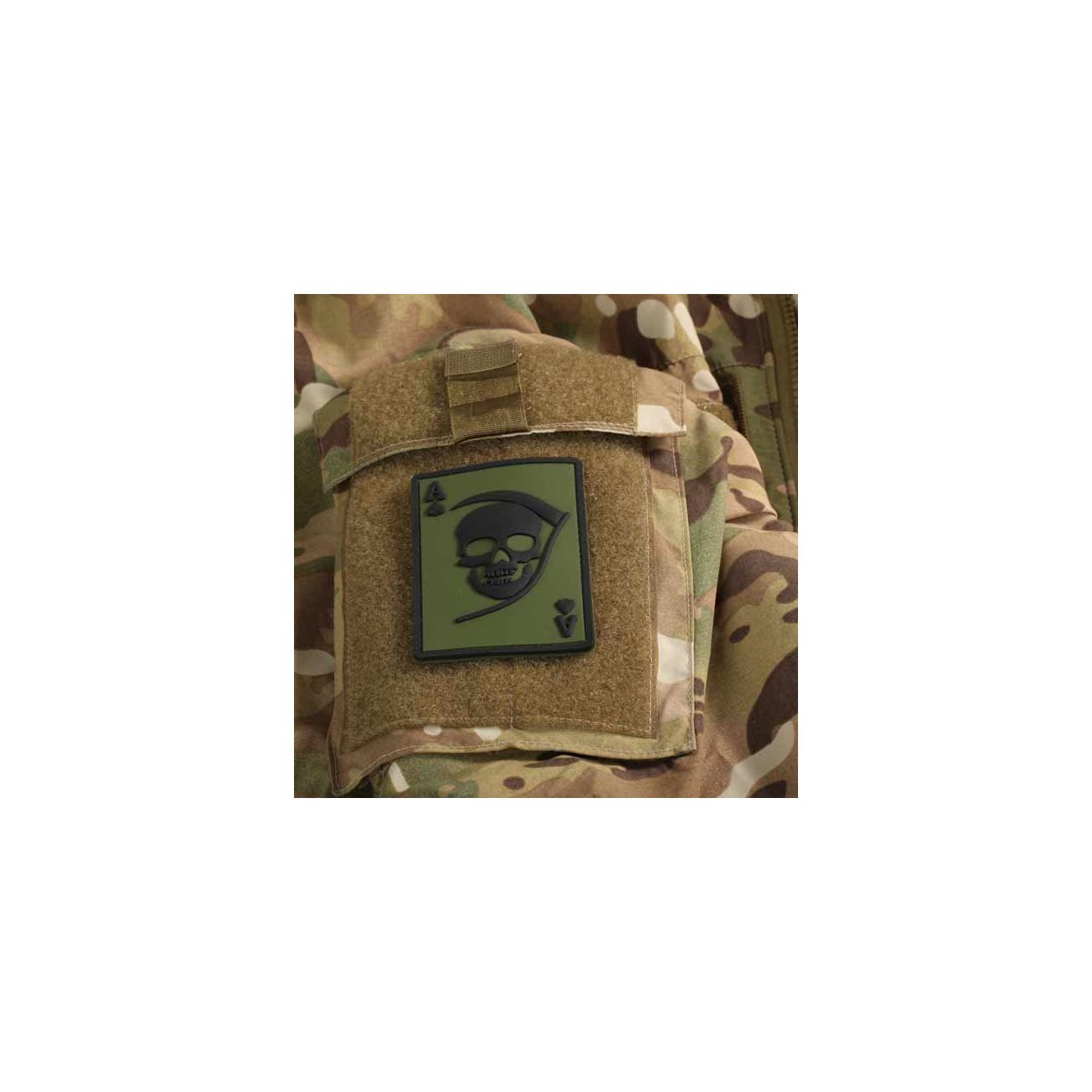 3D Rubber Patch mit Klettflche Death Ace oliv/schwarz Bild 1