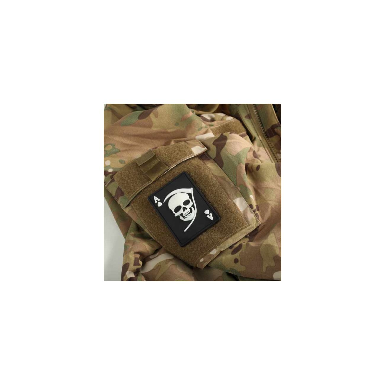 3D Rubber Patch mit Klettflche Death Ace schwarz/wei Bild 1