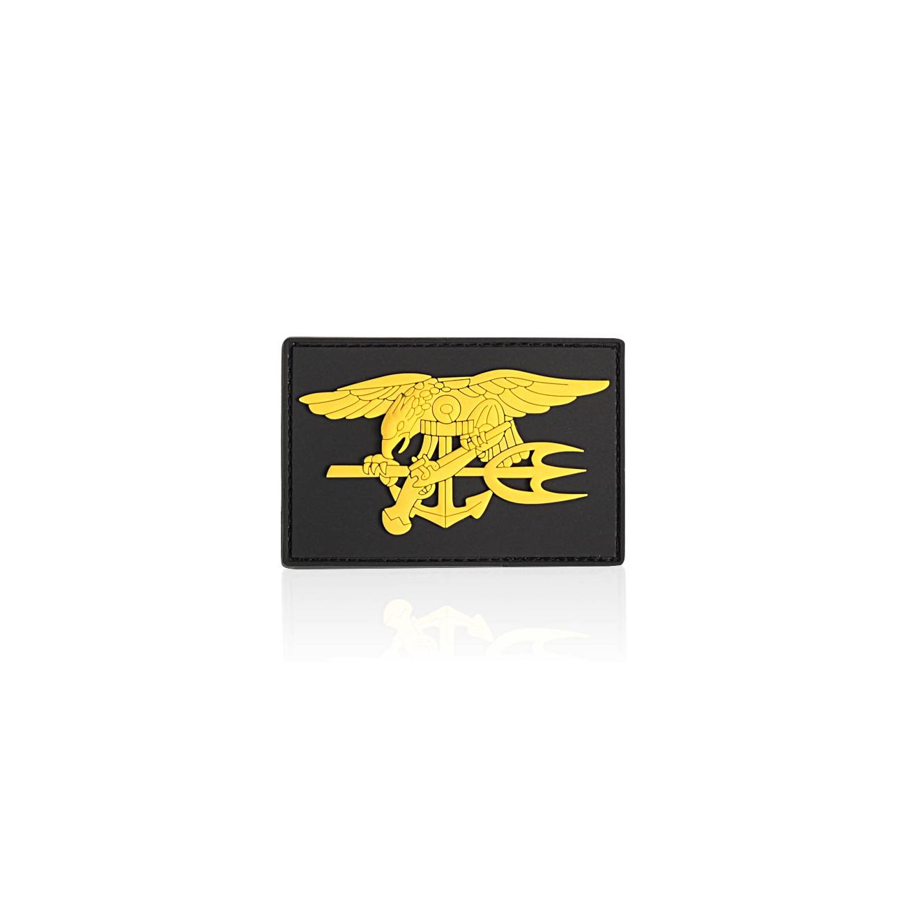 3D Rubber Patch mit Klettflche SEAL schwarz/gelb