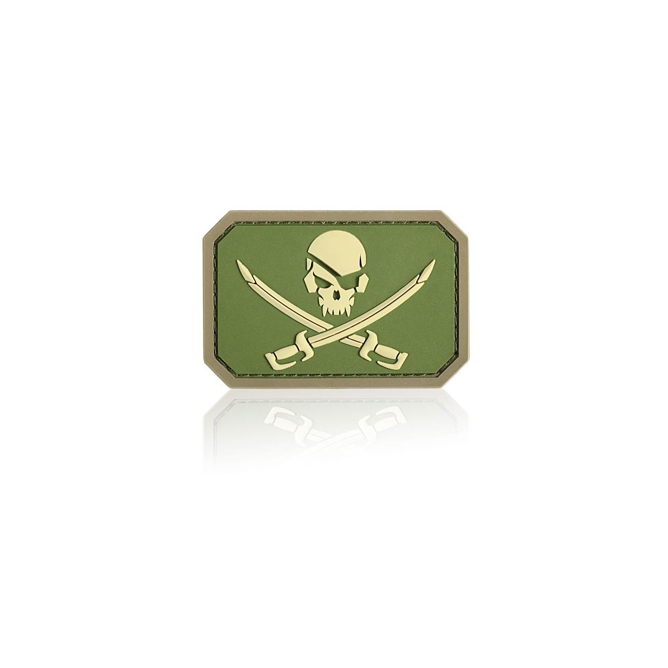 Mil-Spec Monkey 3D Rubber Patch mit Klettflche Pirate Skull multicam