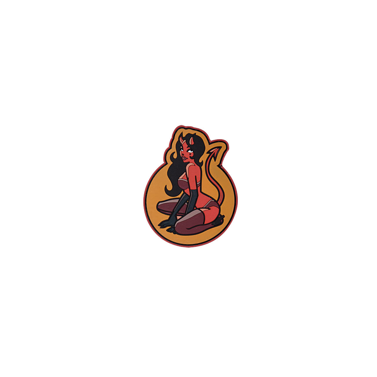 Rubber Patch Mil-Spec Monkey Devil Girl Fire