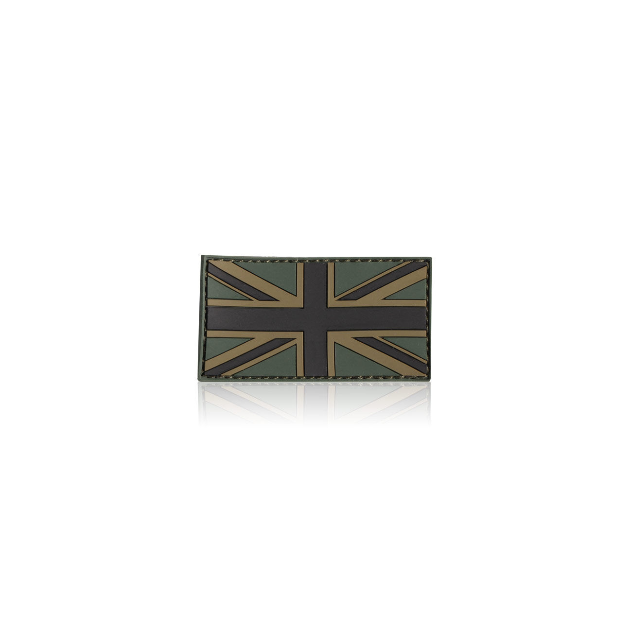 3D Rubber Patch Flagge UK oliv England