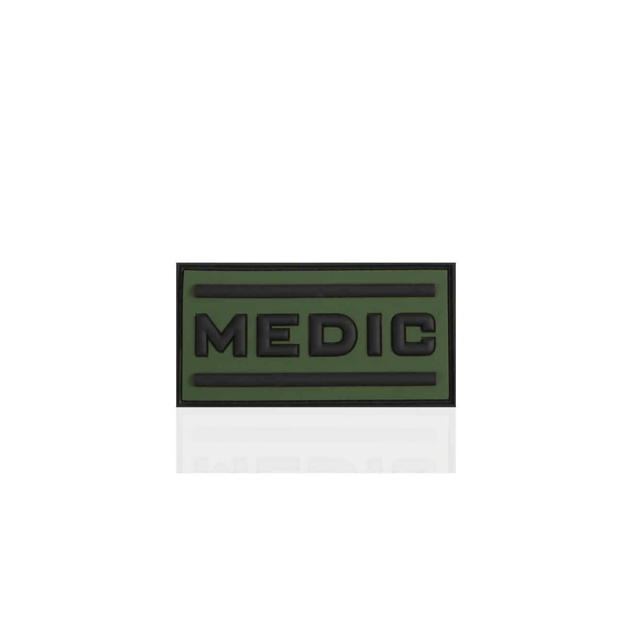 3D Rubber Patch Black Medic forest
