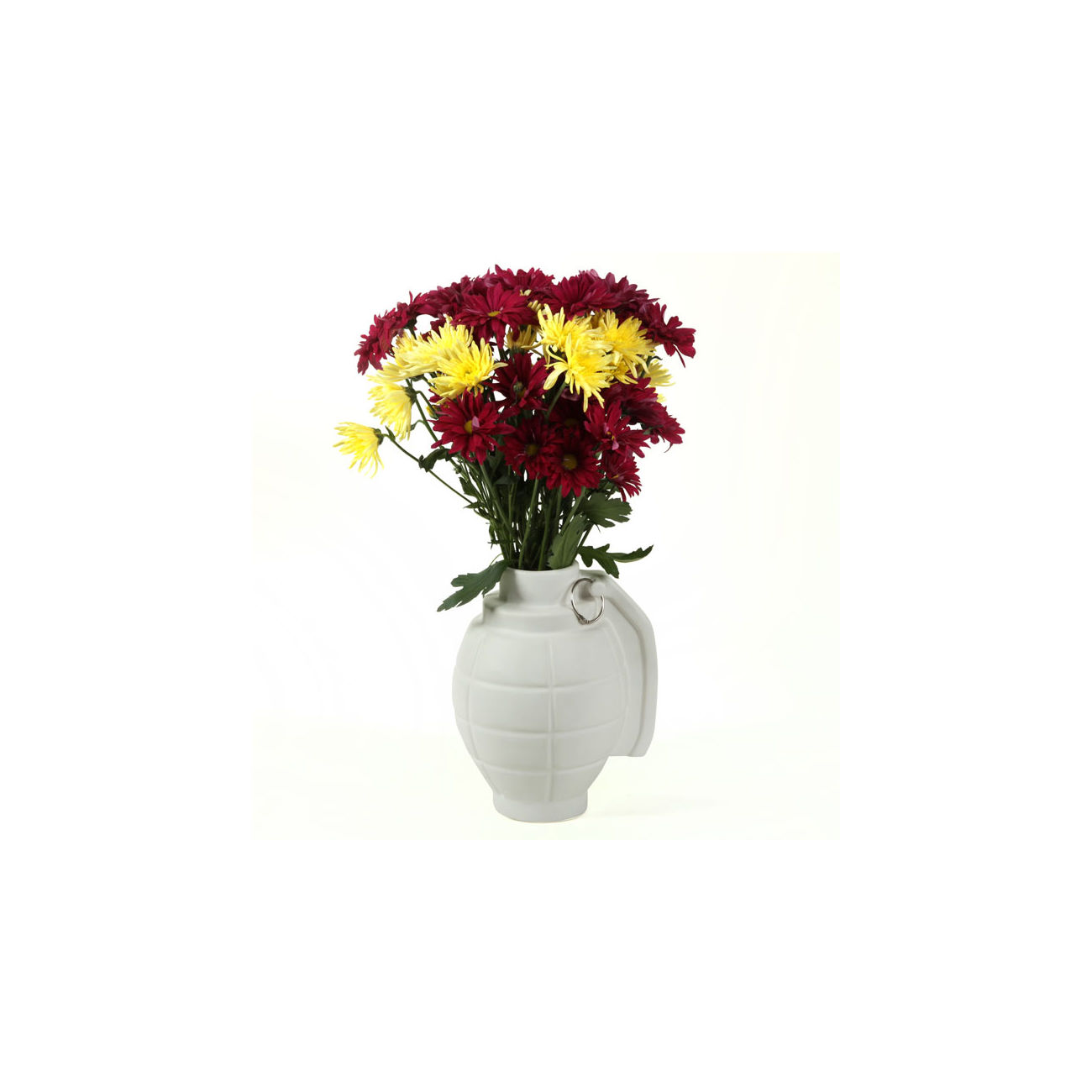 Blumenvase Granate wei