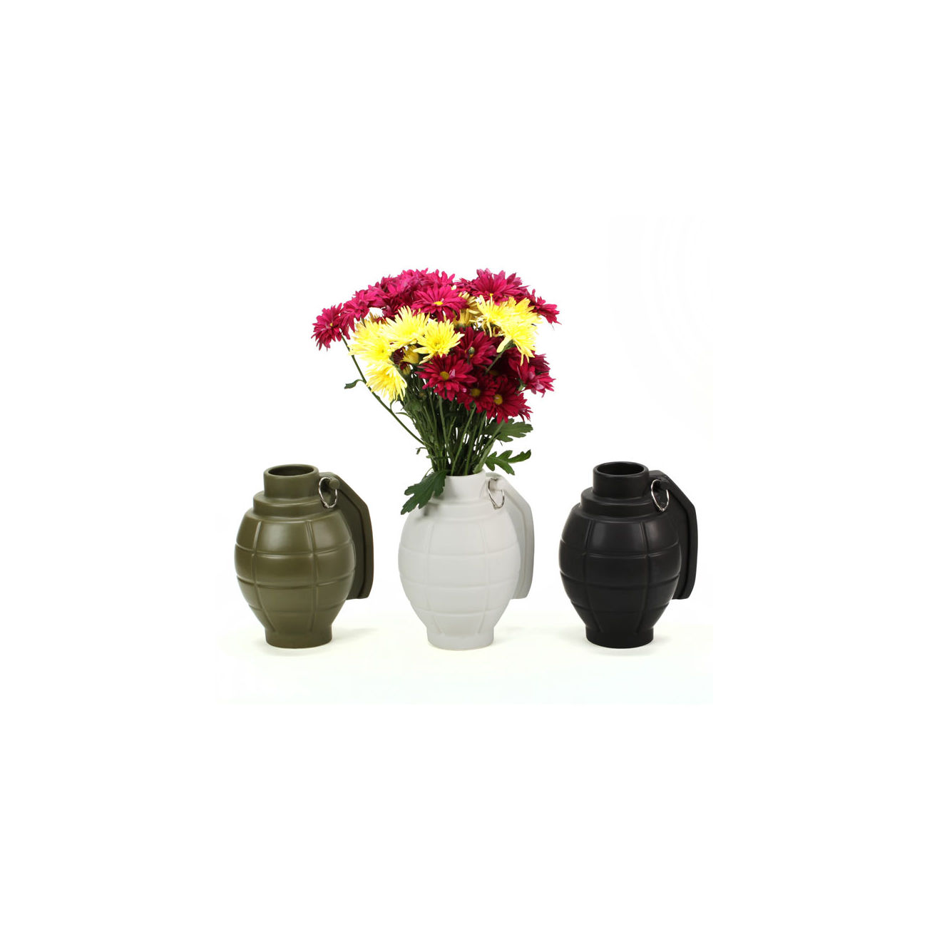 Blumenvase Granate wei Bild 1