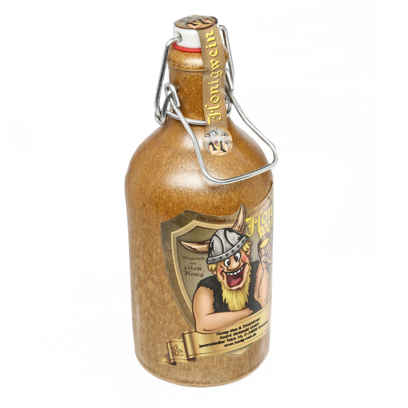 Honig Met lieblich Tonflasche 0,5 Liter Bild 1