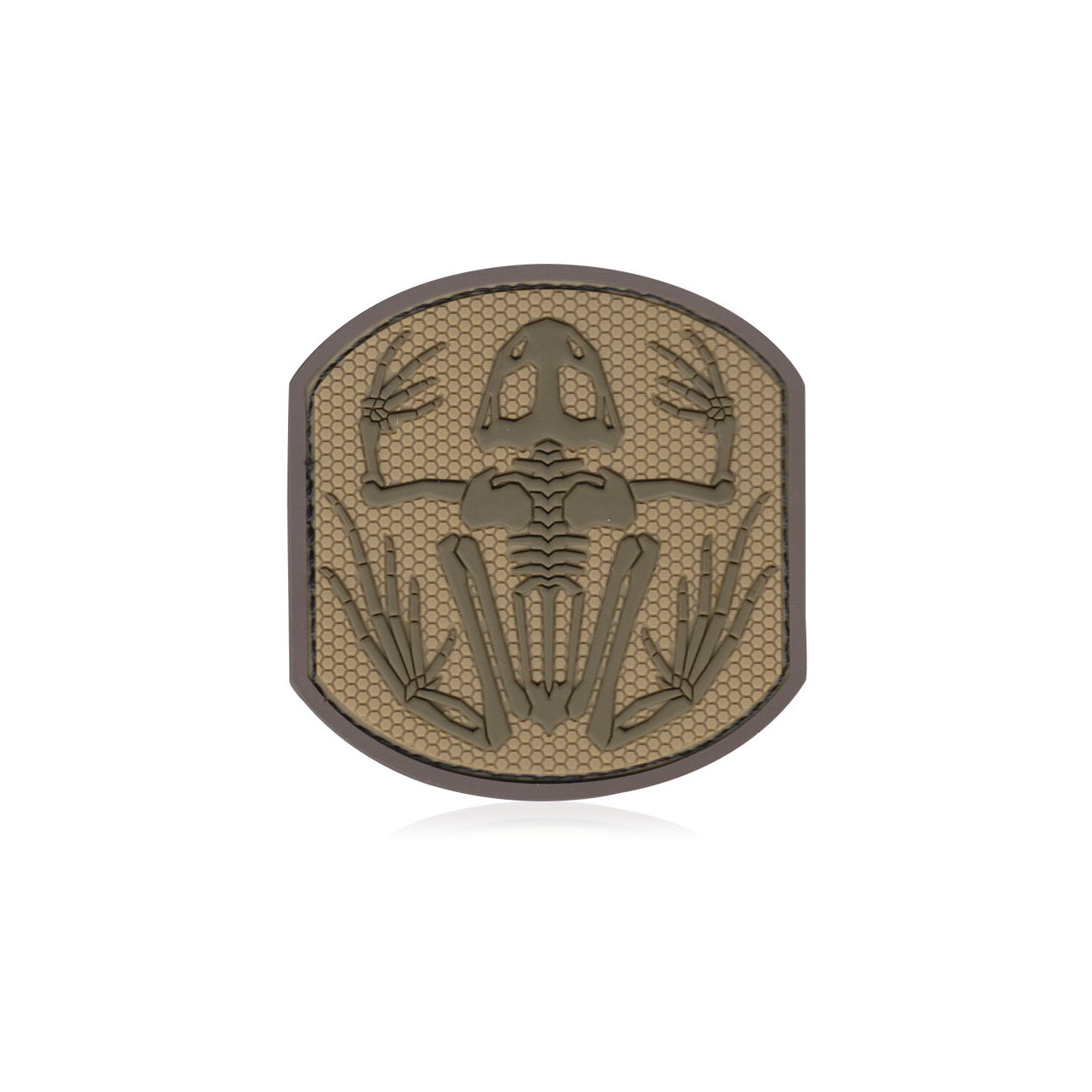 Mil-Spec Monkey 3D Rubber Patch mit Klettflche Frog Skeleton desert