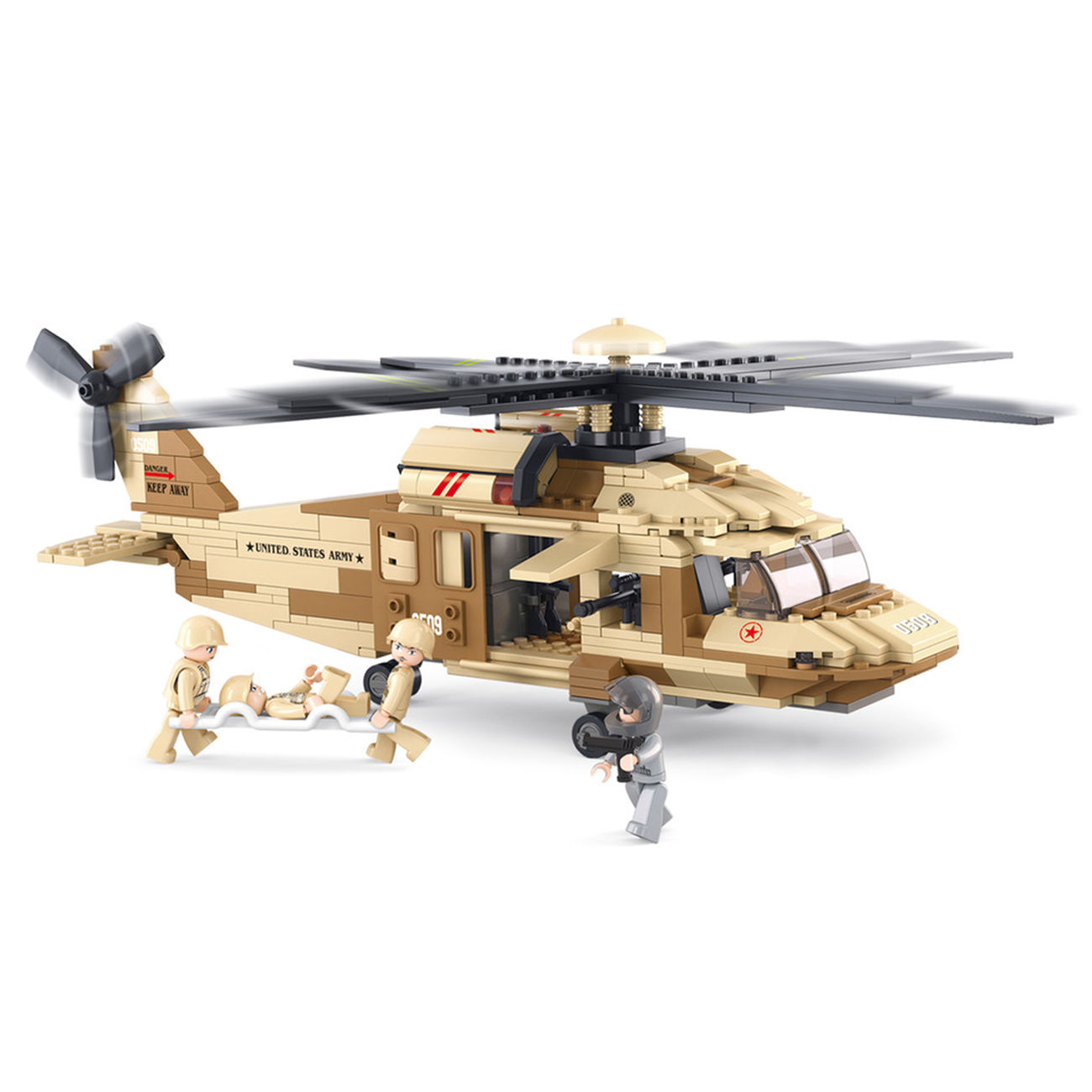 Sluban Black Hawk Hubschrauber M38-B0509, 439 Bauteile