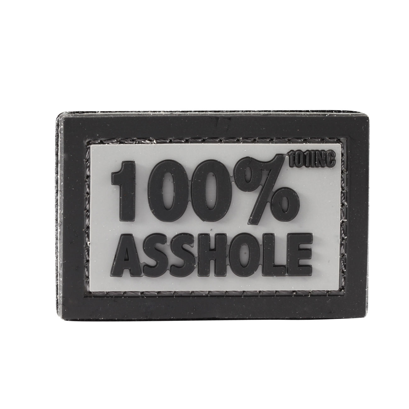 101 INC 3D Rubber Patch 100% Asshole grau/schwarz