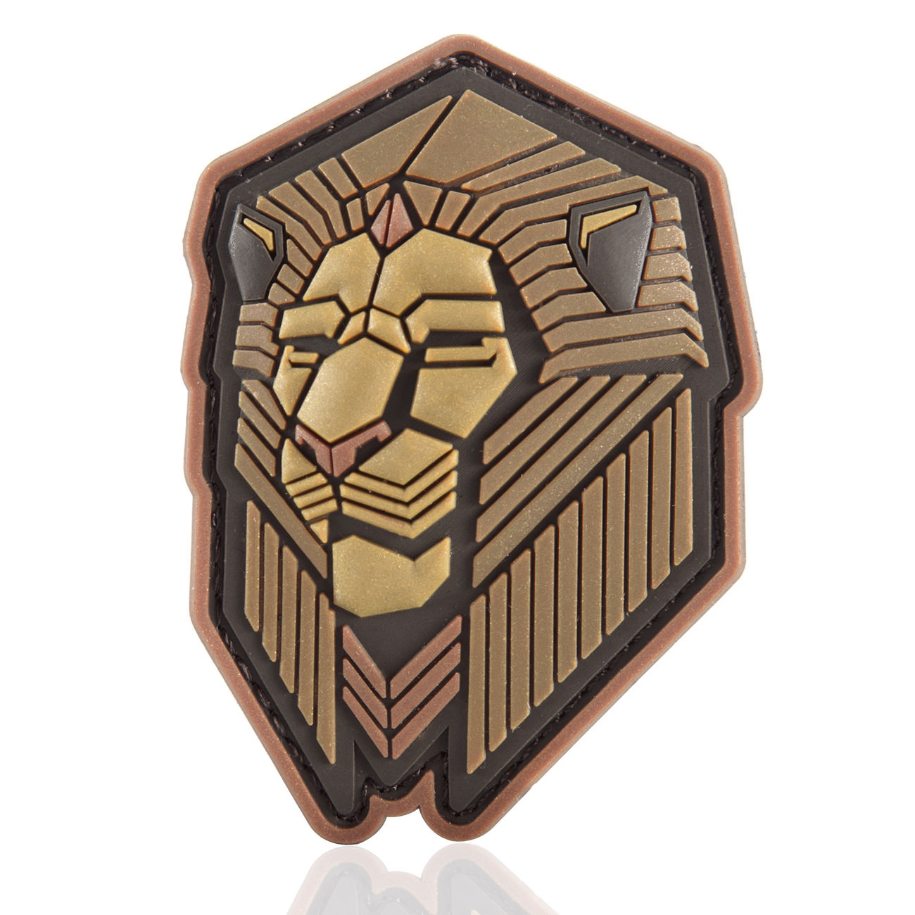   Mil-Spec Monkey 3D Rubber Patch Industrial Lion bronze